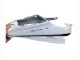 White with Dark Black Flame 2006-2009 Yamaha YZF R6S Motorcycle Fairings