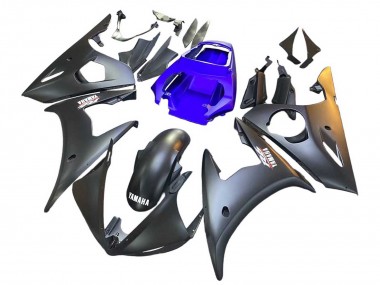Blue Matte Black 2003-2004 Yamaha YZF R6 Motorcycle Fairings