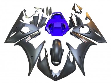 Blue Matte Black 2003-2004 Yamaha YZF R6 Motorcycle Fairings