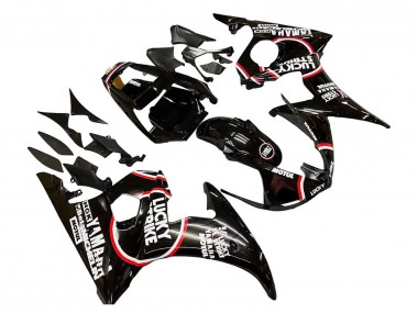 Glossy Black Red White Lucky Strike Motul 2006-2009 Yamaha YZF R6S Motorcycle Fairings