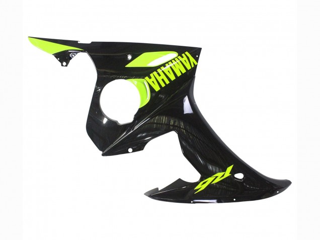 Glossy Black Neon Yellow 2006-2009 Yamaha YZF R6S Motorcycle Fairings