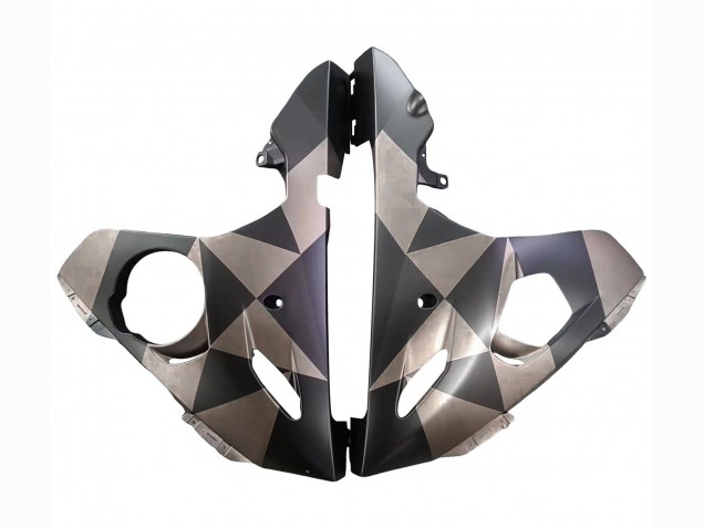 Grey Matte Black Geometric 2006-2009 Yamaha YZF R6S Motorcycle Fairings