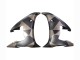Grey Matte Black Geometric 2006-2009 Yamaha YZF R6S Motorcycle Fairings