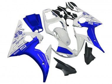 White Blue GYTR 2006-2009 Yamaha YZF R6S Motorcycle Fairings