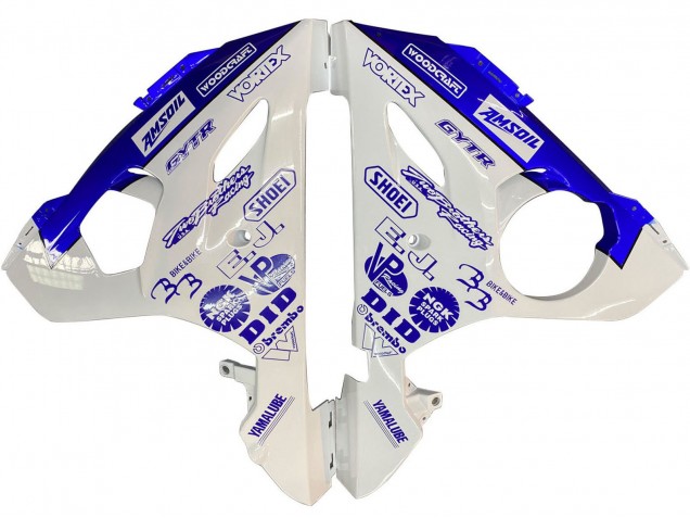 White Blue GYTR 2006-2009 Yamaha YZF R6S Motorcycle Fairings