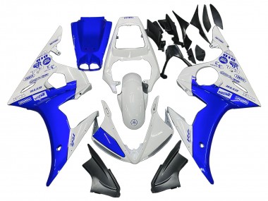 White Blue GYTR 2006-2009 Yamaha YZF R6S Motorcycle Fairings
