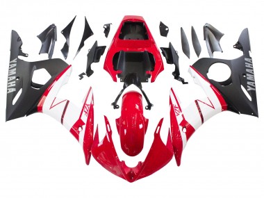 Red White Matte Black 2006-2009 Yamaha YZF R6S Motorcycle Fairings