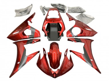 Red Matte Black 2006-2009 Yamaha YZF R6S Motorcycle Fairings