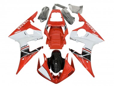Red White Black 2006-2009 Yamaha YZF R6S Motorcycle Fairings