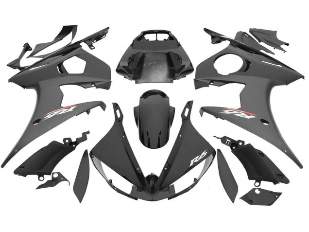 Glossy Black Matte Black 2006-2009 Yamaha YZF R6S Motorcycle Fairings