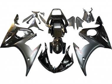 Glossy Black Matte Black Gold Chameleon 2006-2009 Yamaha YZF R6S Motorcycle Fairings