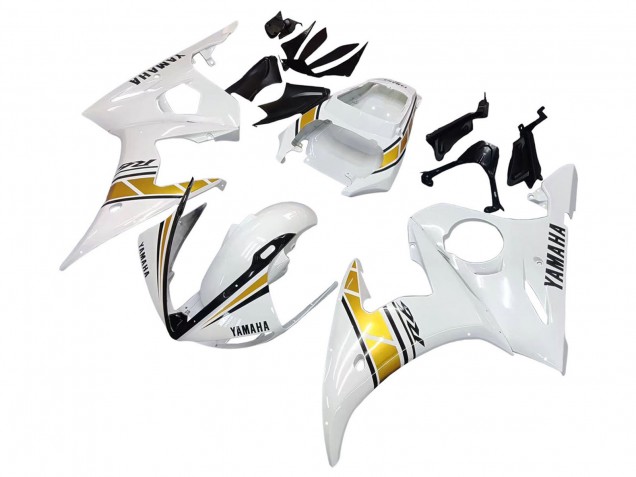 White Gold 2006-2009 Yamaha YZF R6S Motorcycle Fairings