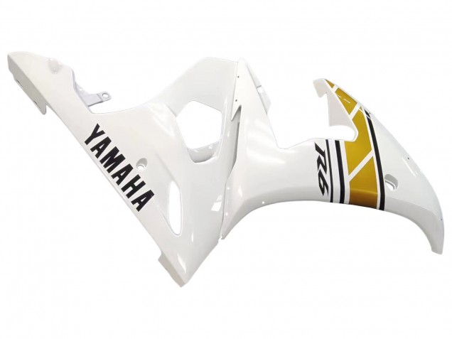 White Gold 2006-2009 Yamaha YZF R6S Motorcycle Fairings