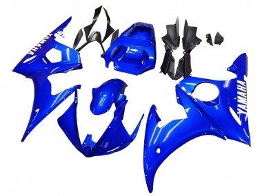 Blue 2005 Yamaha YZF 600 R6 Motorcycle Fairings