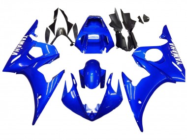 Blue 2005 Yamaha YZF 600 R6 Motorcycle Fairings