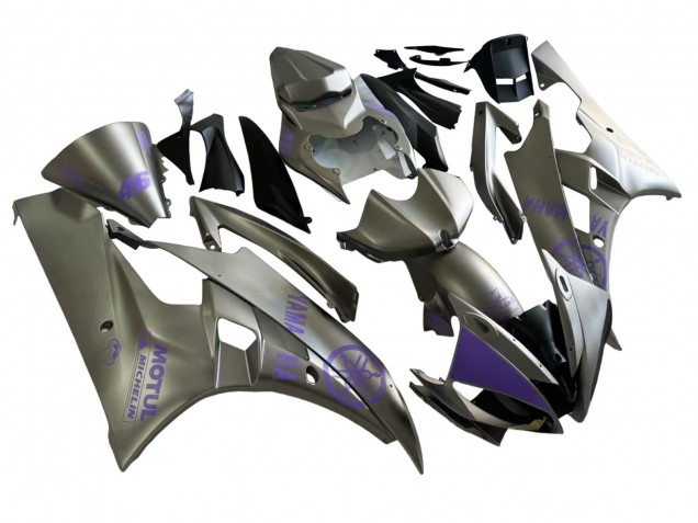 Grey Purple Motul 2006-2007 Yamaha YZF 600 R6 Motorcycle Fairings