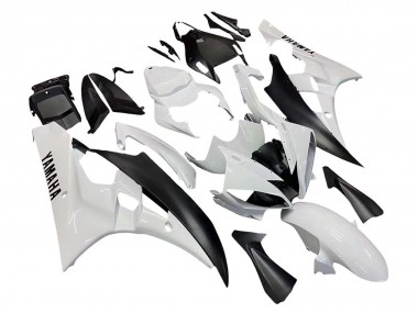 White Matte Black 2006-2007 Yamaha YZF 600 R6 Motorcycle Fairings
