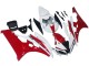 White Red 2006-2007 Yamaha YZF 600 R6 Motorcycle Fairings
