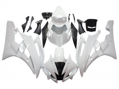 White 2006-2007 Yamaha YZF 600 R6 Motorcycle Fairings