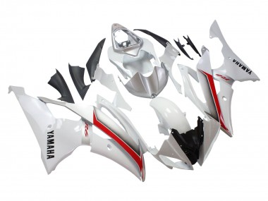 White Red 2008-2016 Yamaha YZF 600 R6 Motorcycle Fairings