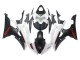 White Matte Black Red Decals 2008-2016 Yamaha YZF 600 R6 Motorcycle Fairings