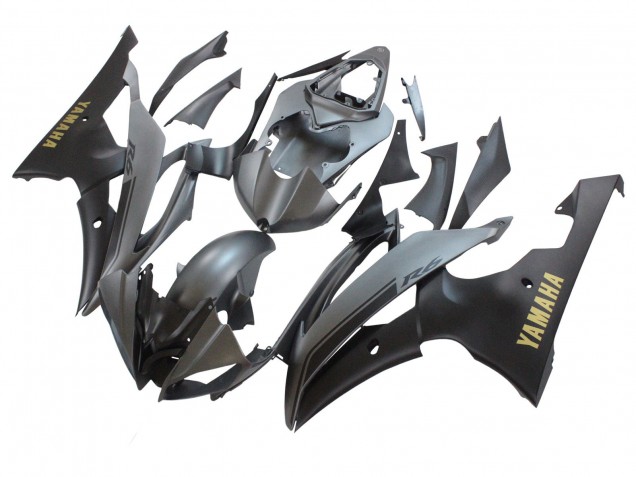 Grey Matte Black Gold Decals 2008-2016 Yamaha YZF 600 R6 Motorcycle Fairings