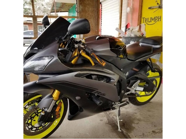 Grey Matte Black Gold Decals 2008-2016 Yamaha YZF 600 R6 Motorcycle Fairings