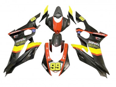 Yellow Orange Black Carbon Fiber Style 2008-2016 Yamaha YZF 600 R6 Motorcycle Fairings