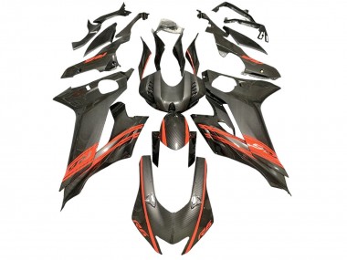 Red Black Carbon Fiber Style 2017-2023 Yamaha YZF 600 R6 Motorcycle Fairings