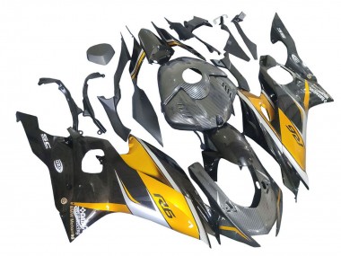 Gold Black Carbon Fiber 2017-2023 Yamaha YZF 600 R6 Motorcycle Fairings