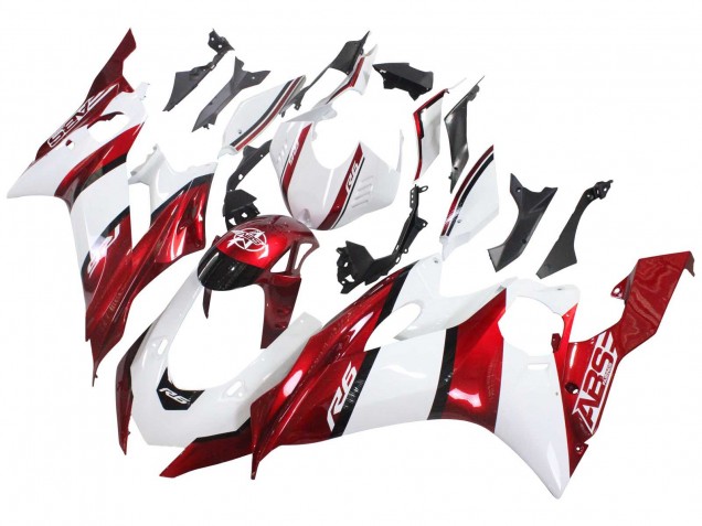 White Red Black 2017-2023 Yamaha YZF 600 R6 Motorcycle Fairings