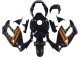 Glossy Black Gold 1997-2005 Honda VTR1000F Motorcycle Fairings