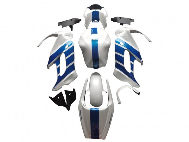 White Blue 1997-2005 Honda VTR1000F Motorcycle Fairings