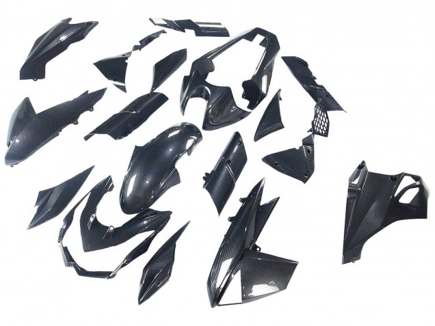 Black Carbon Fiber 2010-2013 Kawasaki Z1000 Motorcycle Fairings