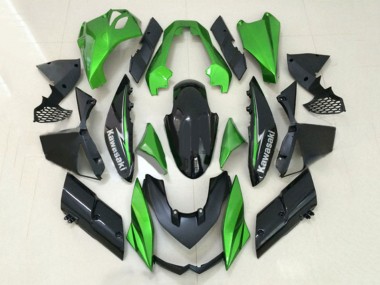 Green Glossy Black 2010-2013 Kawasaki Z1000 Motorcycle Fairings