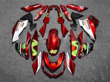 Red White Green Monster 46 2010-2013 Kawasaki Z1000 Motorcycle Fairings