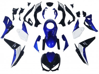 White Blue Black 2014-2019 Kawasaki Z1000 Motorcycle Fairings
