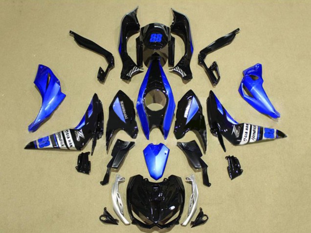 Blue Glossy Black 2014-2019 Kawasaki Z1000 Motorcycle Fairing