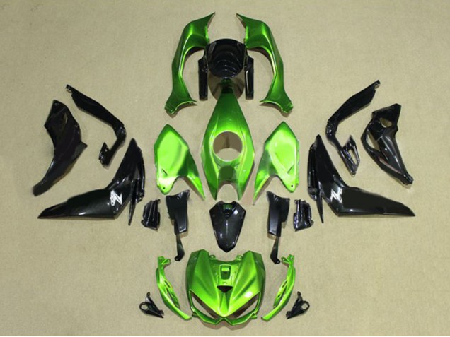 Green Glossy Black 2014-2019 Kawasaki Z1000 Motorcycle Fairings