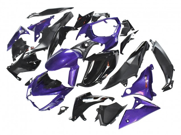 Purple Glossy Black Matte Black 2014-2019 Kawasaki Z1000 Motorcycle Fairings