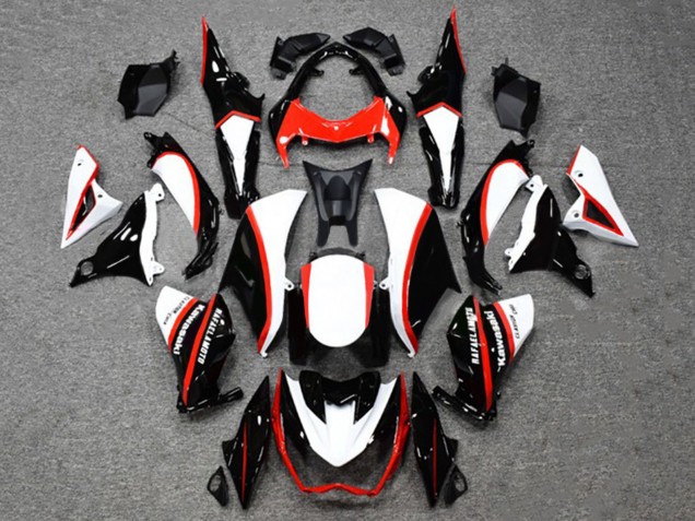 Glossy Black White Red 2014-2019 Kawasaki Z1000 Motorcycle Fairings