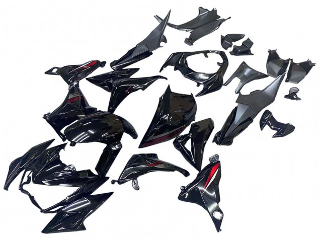 Glossy Black Red 2013-2018 Kawasaki Z800 Motorcycle Fairings