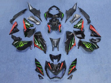 Black Red Green 2013-2018 Kawasaki Z800 Motorcycle Fairings
