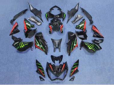 Black Red Green 2013-2018 Kawasaki Z800 Motorcycle Fairings