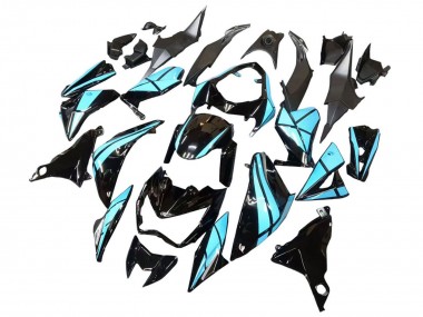 Light Blue Glossy Black 2013-2018 Kawasaki Z800 Motorcycle Fairings