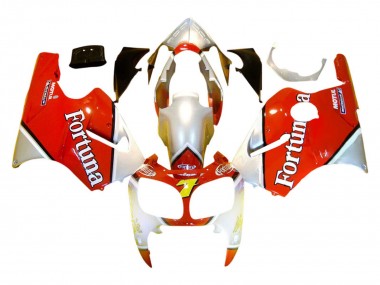 Silver Red Fortuna Motul 7 2000-2001 Kawasaki ZX12R Motorcycle Fairings
