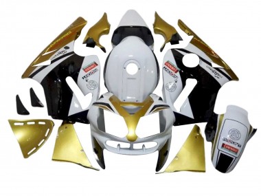 White Gold Black Red Denso 2002-2006 Kawasaki ZX12R Motorcycle Fairings