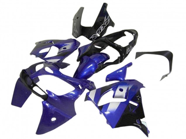 Blue White Black 2002-2006 Kawasaki ZX12R Motorcycle Fairings