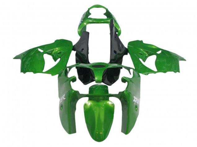 Green Black 2002-2006 Kawasaki ZX12R Motorcycle Fairings