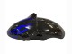 Glossy Black Blue Flame White 2000-2001 Kawasaki ZX9R Motorcycle Fairings